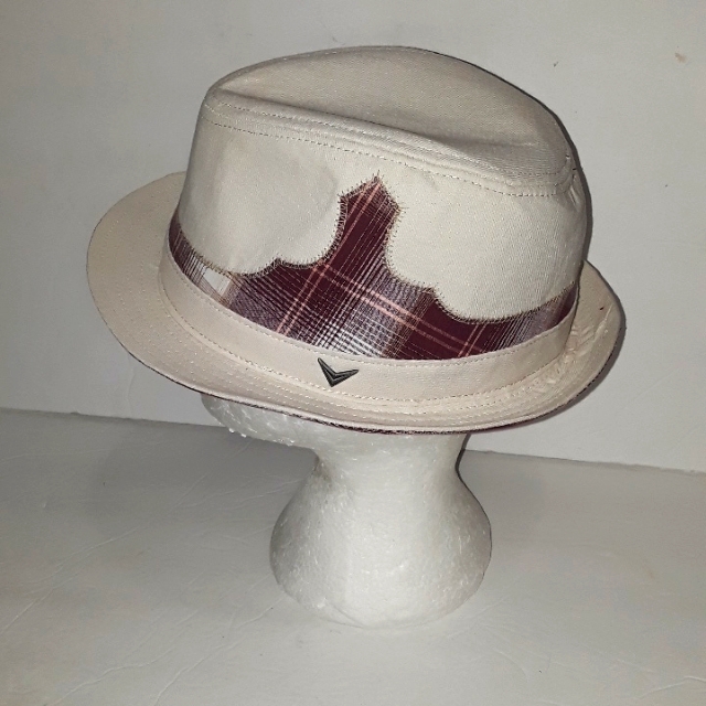 New Vtg Fender Hat The Duke Custom Shop Fedora Tan Stone & Color Plaid
